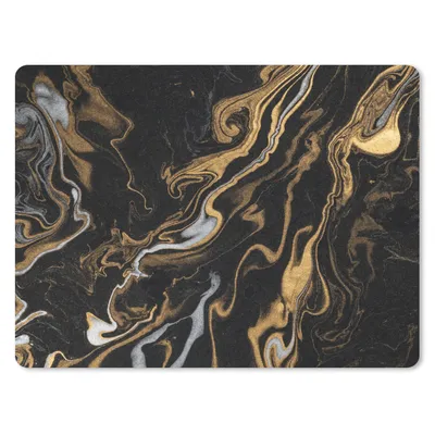 Produktbild von MuchoWow® Mauspad Mousepad Marmor - Silber - Gold - Abstrakt 40x30 cm - Mousepads - Maus Mat - Pad - Mausunterlage - Anti Rutsch