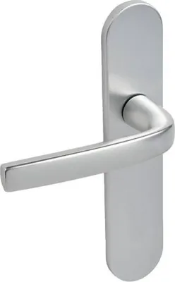 Productafbeelding van Logio dubbele deurkruk 1360/6339 VACHETTE, met kleine plaat - eendenbekmodel - asafstand 165 mm - zilver - 2008208