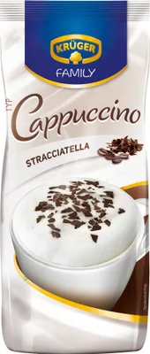 Produktbild von Krüger Family Cappuccino Stracciatella (500g Beutel) + usy Block