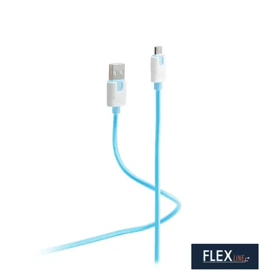 Immagine prodotto di FLEXLINE FL31-72031 Cavo dati e ricarica FLEXLINE, USB-A - USB-B, blu, 2,0 m
