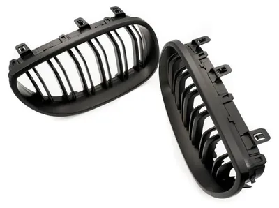 Image de Grille de calandre BMW 5 E60 double, noir mat