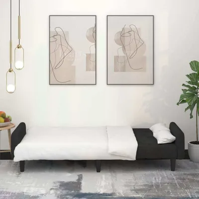 Produktbild von "Winterschlussverkauf "Schlafsofa - CLORIS - Bettsofa eleganten Design - 2-Sitzer Schwarz Samt - 220 x 84,5 x 69 cm - DEMöbel9485854