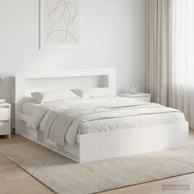 Produktbild von Möbel Bettgestell mit Stauraum Weiß 180 x 200 cm HolzwerkstoffKlassische Betten - Klassische Betten c5589