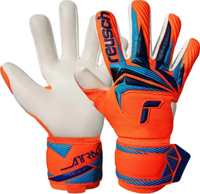 Obrázok produktu pre Brankárske rukavice Reusch Attrakt Gold X NC s upínaním Full Strap 2290, šokujúca oranžová/modrá 10