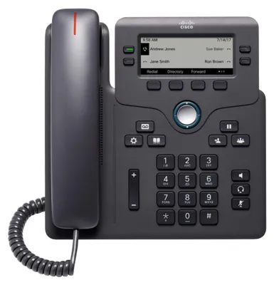 Produktbild von Cisco IP Phone 6841-3PW: - SIP, SRTP, 4 Line Keys, Anthrazit - inkl. Europe Power Adapter - Unterstützte Plattformen: Asterisk, Broadsoft, Centile, Metaswitch