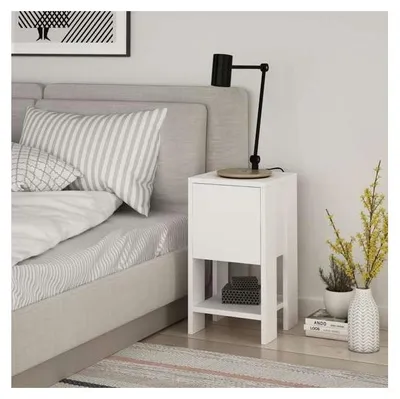 Immagine prodotto di Comodino Ema anta ribalta 30x30x55h colore bianco