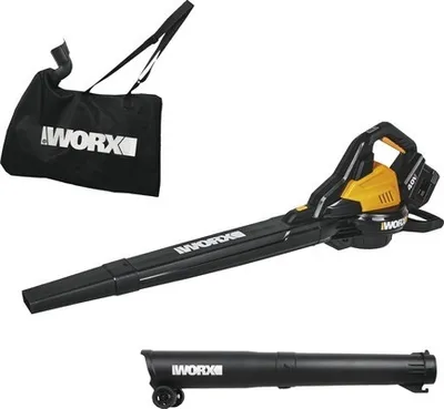 Produktbild von WORX WG583E.9, Handgehaltenes Gebläse, 335 km/h, 575 m³/h, Blasen/saugen, 36 l, Schwarz