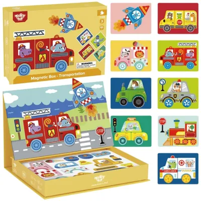Zdjęcie produktu dla TOOKY TOY Układanka Edukacyjna Montessori Magnetyczne Pudełko dla Dzieci 80 el.