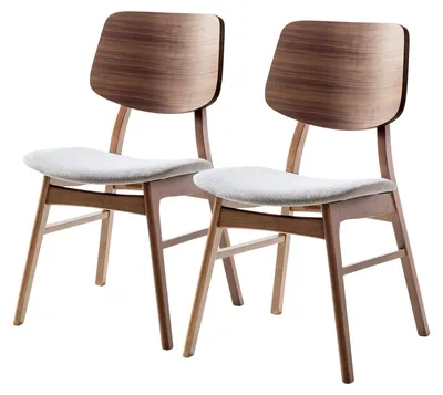 Produktbild von home24 Esszimmerstuhl - Webstoff / Gummibaum Massiv