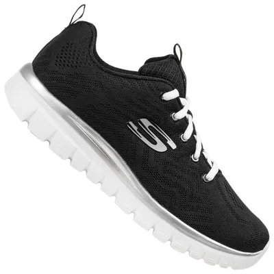 Produktbild von Skechers Sport Womens GRACEFUL GET CONNECTED WIDE FIT Sneakers Damen Schuhe Schwarz, Schuhgröße:41 EU