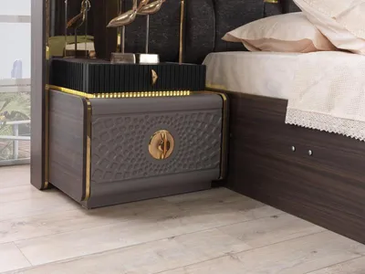 Obrázok produktu pre Nočný stolík hnedý v spálni moderný nábytok štýlový nábytok luxusný