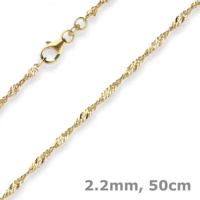 2-2mm-Singapurkette-aus-585-Gelbgold-50cm