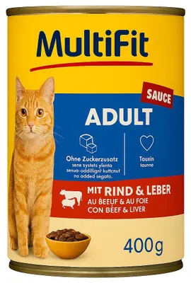 Image de Multi Fit Adult Sauce au bœuf et au foie, 6 x 400 g
