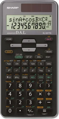 Produktbild von Sharp SHEL531TGGY, Tasche, Wissenschaftlicher Taschenrechner, 10 Ziffern, 2 Zeilen, AC/DC, Schwarz, Grau