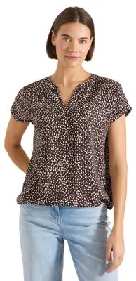 Productafbeelding van Cecil blouse met wijde schouders en print, bruin/cacao, maat XXL