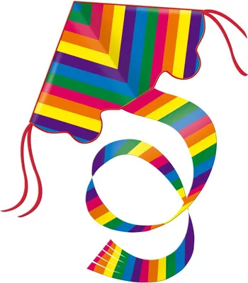 Image de Cerf-volant monoplace Rainbow 97x58cm