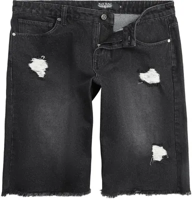 Produktbild von Rock Rebel by EMP Herren schwarze knielange Shorts im Baggy Fit 36