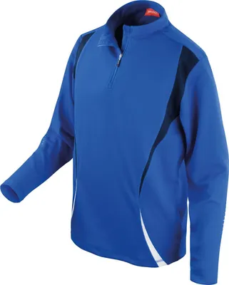 Image de Spiro - Haut "Trial" fermeture éclair pour hommes/femmes unie - Entraînement PC6773 (3XL) (Bleu roi/bleu marine/blanc)