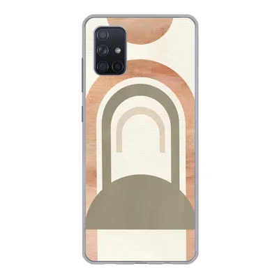 Produktbild von MuchoWow® Handyhülle Schutzhülle Hülle für Samsung Galaxy A71 Rosa - Grün - Abstrakt Silikon Softcase Handy Hülle - Kartenbesitzer