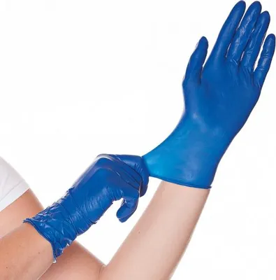 Produktbild von Latexhandschuhe puderfrei 10x100 Stück 24 cm Soft Blue Blau Größe XL