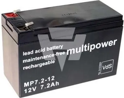 Produktbild von Multipower Blei-Akku MP7,2-12 Pb 12V / 7,2Ah VdS G109009, Faston 4,8