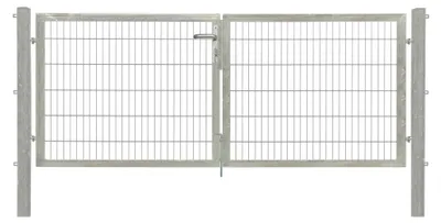 Produktbild von Floraworld Gartentor doppelflügelig Premium inkl. 2 Pfosten 300 x 120 cm feuerverzinkt