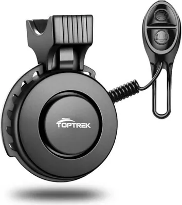 Produktbild von Toptrek Elektrische Fahrradklingel USB Wiederaufladbar 100db Wasserdicht Bell IP65 Schwarz