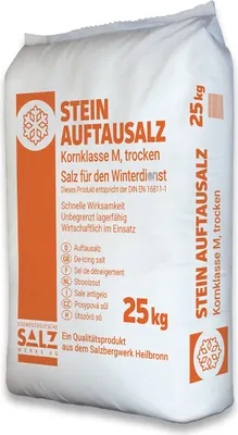 Produktbild von Stein Auftausalz 25kg Streumittel Streusalz KL-M Schnee Winter Eis Frost