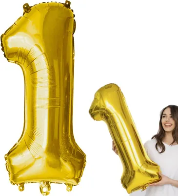 Produktbild von Fóliový Balónik Na Narodeninovú Oslavu Číslo Jeden Jeden 1 Zlatý Veľký Xxl 100Cm