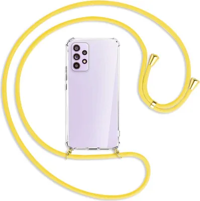 Produktbild von Handykette Backcover-Schutzhülle mit Band (Metall goldfarben) für Samsung Galaxy A53 5G - gelb