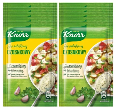 Produktbild von Knorr Salatkrönung Knoblauch Dressing 10x 8g - Salatdressing für Salate