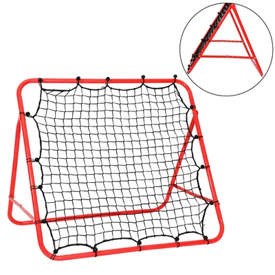 Produktbild von TolleTour Fußball Rebounder Kickback Rückprallwand 103 x 100 cm Tor Prallwand Netz Einstellbar für Übungen