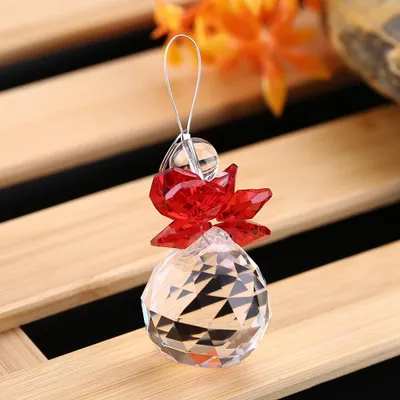 Obrázok produktu pre Jasné K9 Crystal Suncatcher Závesný prívesok Prisms Pendant Svadobný ornament X'mas Decor Red