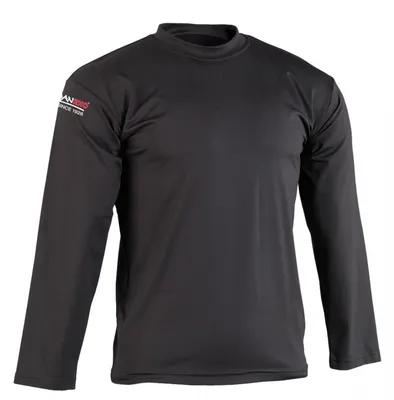 Produktbild von DANRHO Rash Guard Herren Langarm Shirt Weiß oder Schwarz : schwarz L Farbe: schwarz Größe: L