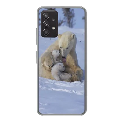 Produktbild von MuchoWow® Handyhülle Schutzhülle Hülle für Samsung Galaxy A53 5G Eisbären - Schnee - Weiß Silikon Softcase Handy Hülle - Schutzabdeckung