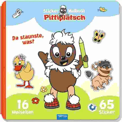 Image de Trötsch Unser Sandmännchen Malbuch Stickermalbuch Pittiplatsch