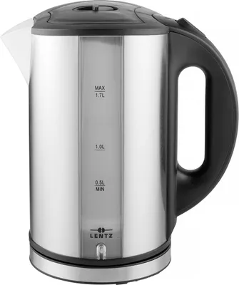 Image de Lentz Bouilloire en acier inoxydable avec filtre amovible, 2200 W, capacité : 1,7 L | avec éclairage LED
