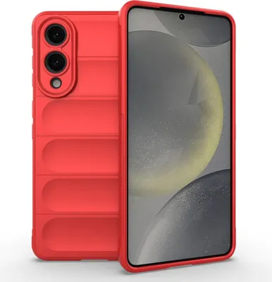 Produktbild von Mobigear Bumpy  Samsung Galaxy S25 Edge Hülle Flexibles TPU Backcover - Rot