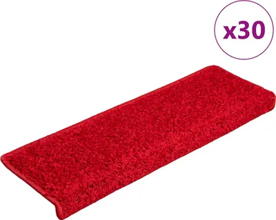 Immagine prodotto di Tappetini per scale 30 pz 65x21x4 cm Rosso Bordo rettangolare