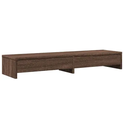 Zdjęcie produktu dla vidaXL Podstawa pod monitor z szufladami w kolorze dębu 100x27x15 cm