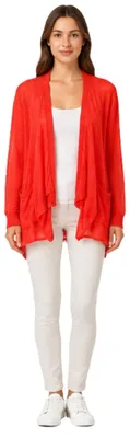 Imagen del producto de Chaleco de punto para mujer, marca Stefanel, modelo cardigan. Talla M