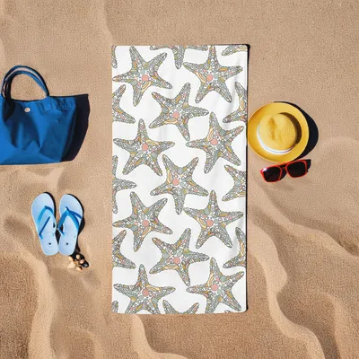 Produktbild von Mijolnir, Deniz Yildizi, Strandtuch, Weiß, 60 % BAUMWOLLE / 40 % POLYESTER, 75 x 150 cm