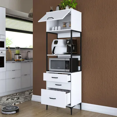 Immagine prodotto di Capua - Credenza, 60x40x199h cm Bianco, un Ripiano