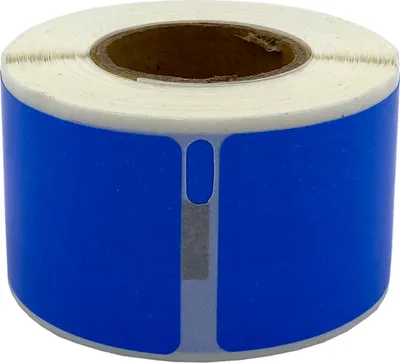 Produktbild von DULA Etiketten - Kompatibel mit Dymo Compatible labels - Blauw - 99010 - S0722370 - Adresetiketten - 1 rol - 28 x 89 mm - 130 labels per rol