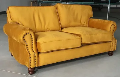 Produktbild von Casa Padrino Luxus Wohnzimmer Samt Sofa Gelb 175 cm - Luxus Möbel