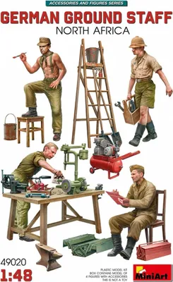 Produktbild von MINIART MA49020 German Ground Staff w/Accessories. North Africa