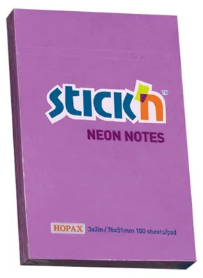 Zdjęcie produktu dla Stick’n, Notes samoprzylepny, 100 kartek fioletowy neon
