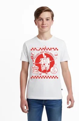 Produktbild von Spreadshirt Spongebob Schwammkopf Fresh Off The Grill Teenager Premium T-Shirt, 146/152 (10 Jahre), Weiß