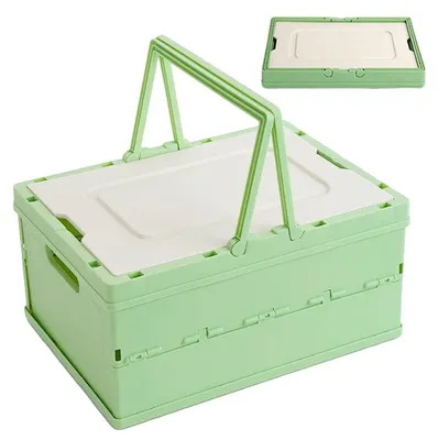 Image de Omgoods - Panier de rangement pliable avec couvercle