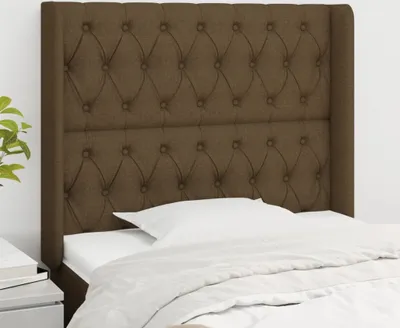 Produktbild von Kopfteil mit Ohren Dunkelbraun 93x16x118/128 cm Stoff 3119901